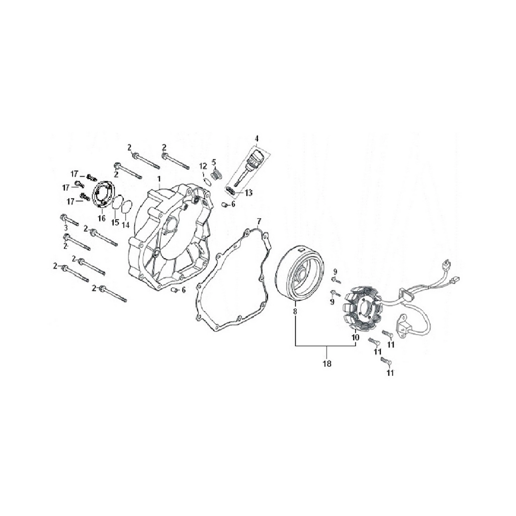 KUBA VIP TRACK 250 PRO MOTOR KAPAĞI SAĞ #KM 75378